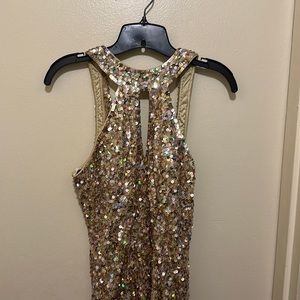 Mac DUGGAL sz 12 gold dress